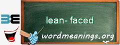 WordMeaning blackboard for lean-faced
